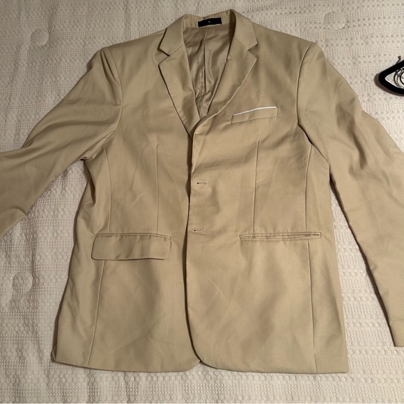 The Unbranded Brand Other - Men's Cream/Beige Workwear‎ Office Career Neutral Blazer Size L Officecore